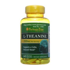 Л Теанин аминокислоты Puritan's Pride L-Theanine 200 mg (60 caps)