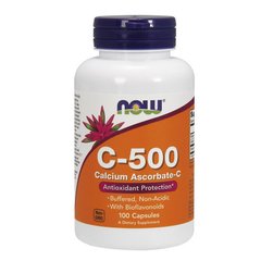 Витамин C-500 + кальций (из аскорбата кальция) Now Foods C-500 Calcium Ascorbate-C 100 caps