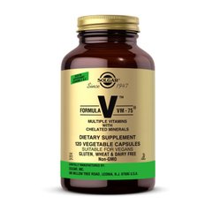Комплекс витаминов с хелатными минералами Solgar Formula V VM - 75 (120 veg caps)