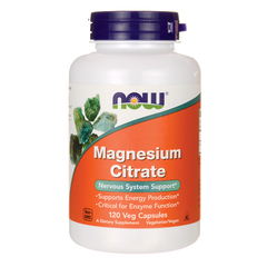 Магній (цитрат магнію) Now Foods Magnesium Citrate 400 мг 120 вег капсул