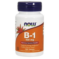 Витамин B-1 (тиамин HCl) Now Foods B-1 100 mg (100 tab)