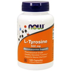 Л-Тирозин 500 мг Now Foods L-Tyrosine 500 mg (120 caps)