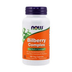 Екстракт чорниці (Vaccinium myrtillus) Now Foods Bilberry Complex (100 veg caps)
