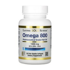 Омега 800 California Gold Nutrition Omega 800 жирные кислоты (30 fish softgels)