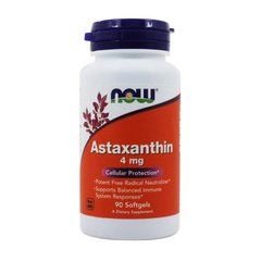 Астаксантин антиоксидант Now Foods Astaxanthin 4 mg (90 softgels)