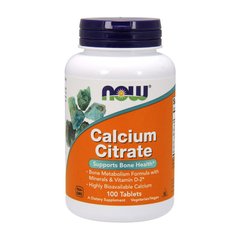 Цитрат кальция для поддержки здоровья костей Now Foods Calcium Citrate (100 tabs)