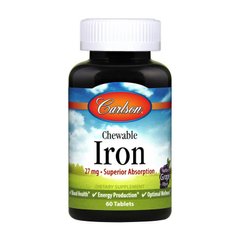Хелат железа Carlson Labs Chewable Iron 27 mg (60 tab)
