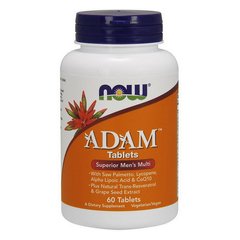 Мультивитаминный комплекс для мужчин Адам Нау Фудс / Now Foods Adam Men's Multi 60 tab / таблеток
