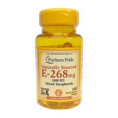 Витамин Е Puritan's Pride Naturally Sourced E-268 mg (400 IU) Mixed Tocopherols (100 softgels)