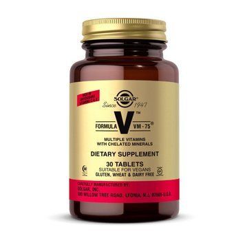 Вітаміни і мінерали комплекс Солгар / Solgar Formula V VM - 75 (30 tab)