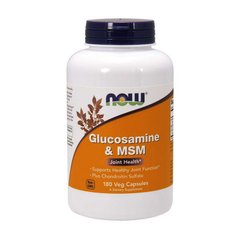 Глюкозамин и МСМ + Хондроитин сульфат Нау Фудс / Now Foods Glucosamine & MSM + Chondroitin (180 veg caps)