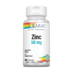 Цинк Соларай / Solaray Zinc 50 mg (100 veg caps)