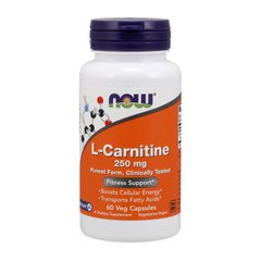 Л-карнітин чистий Нау Фудс / Now Foods L-Carnitine 250 mg purest form (60 caps)