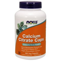 Calcium Citrate Caps (240 veg caps) NOW