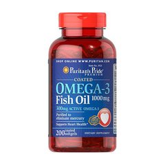 Omega-3 Fish Oil 1000 mg (200 softgels) жирные кислоты Puritan's Pride
