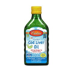 Масло печени трески для детей Carlson Labs Kid's Cod Liver Oil Liquid 550 mg wild Norwegian (250 ml)