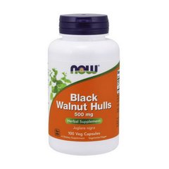 Чорний волоський горіх (шкаралупа) Now Foods Black Walnut Hulls 500 mg (100 veg caps)