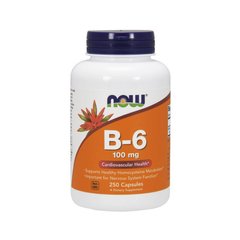 Витамин Б-6 (пиридоксин HCl) Now Foods B-6 100 mg (250 caps)