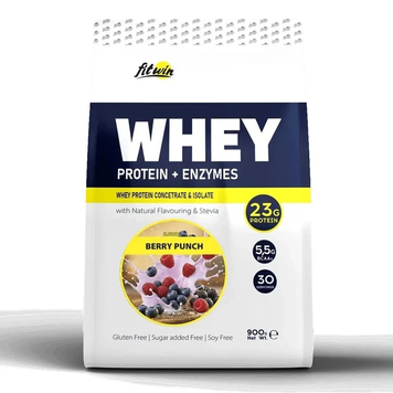 Протеин FitWin Whey Protein + Enzymes (900 g) berry punch