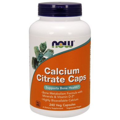 Цитрат кальция Now Foods Calcium Citrate Caps (240 veg caps)