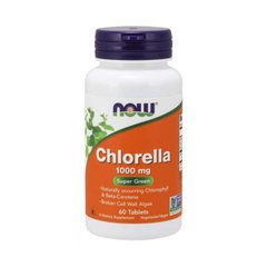 Вітаміни для захист організму Now Foods Хлорела / Chlorella 1000 mg (60 tab)