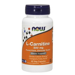 Л-карнитин Now Foods L-Carnitine 500 mg (60 veg caps)