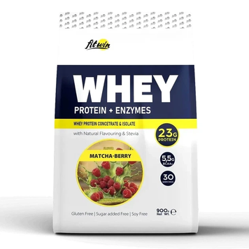 Протеин FitWin Whey Protein + Enzymes (900 g) matcha-berry
