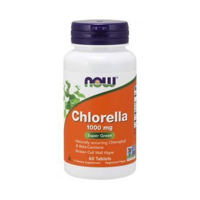 Витамины для защита организма Now Foods Хлорелла / Chlorella 1000 mg (60 tab)