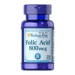 Фолиевая кислота Folic Acid 800 mcg (250 tablet) Puritan's Pride