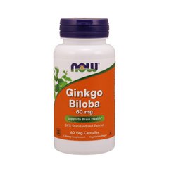 Экстракт гинкго билоба Now Foods Ginkgo Biloba 60 mg (60 caps)