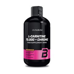 Л-Карнитин + Хром BioTech L-Carnitine 70 000 + Chrome (500 ml, orange)