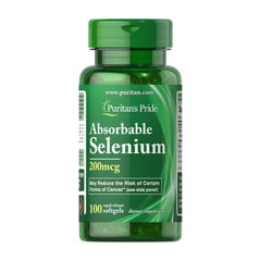 Селен Пуританс Прайд / Puritan's Pride Absorbable Selenium 200 mg (100 sgels)