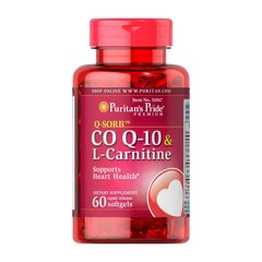 Коэнзим Q10 с Л-карнитином Пуританс Прайд / Puritan's Pride CO Q-10 & L-Carnitine (60 softgels)