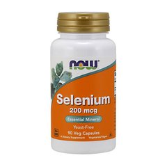 Селен (L-селенометионина) Now Foods Selenium 200 mcg (90 veg caps)