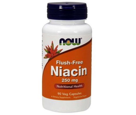 Ниацин (Витамин В3) Нау Фудс / Now Foods Flush-Free Niacin 250 mg 90 капсул