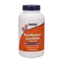 Лецетин подсолнечника Now Foods Sunflower Lecithin 1200 mg 200 капсул