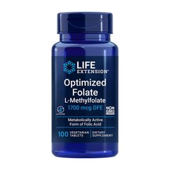 Оптимізований фолат Life Extension Optimized Folate L-Methylfolate 1700 mcg DFE (100 tab)