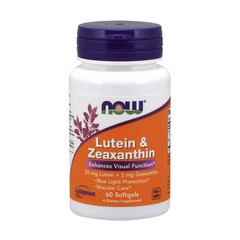 Лютеин и зеаксантин Now Foods Lutein & Zeaxanthin (60 softgels)