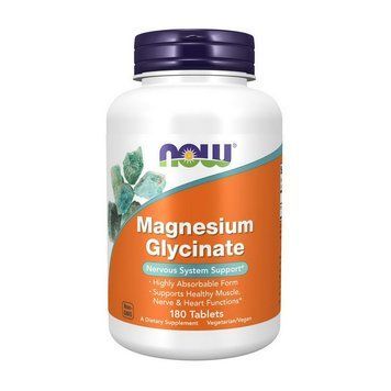 Магній (з бисглицината магнію) Нау Фудс / Now Foods Magnesium Glycinate (180 tableland sangre grande)