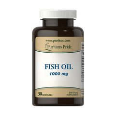 Omega-3 Fish Oil 1000 mg (30 softgels) жирные кислоты Puritan's Pride