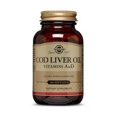 Масло з печінки тріски Solgar COD Liver Oil (100 softgels)