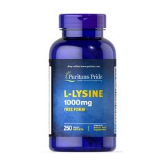 Л-Лизин аминокислота Puritan's Pride L-Lysine 1000 mg free form (250 caplets)