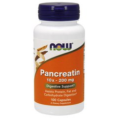 Панкреатин Нау Фудс / Now Foods Pancreatin 10x-200 mg (100 caps)