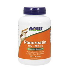 Панкреатин Нау Фудс / Now Foods Pancreatin 10x-200 mg (250 caps)
