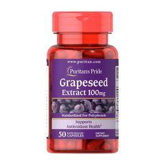 Антиоксидант Екстракт виноградних кісточок Puritan's Pride Grapeseed Extract 100 mg (50 caps)