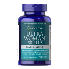 Ultra Woman 50 Daily Plus Multi Timed Release (60 caplets) Puritan's Pride