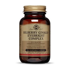 Комплекс витаминов для глаз Solgar Bilberry Ginkgo Eyebright Complex (60 veg caps)