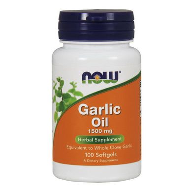 Чесночное масло Now Foods Garlic Oil 1500 mg (100 softgels)