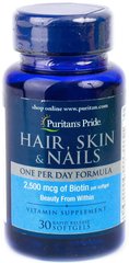 Hair, Skin & Nails One Per Day Formula (30 softgels) Puritan's Pride