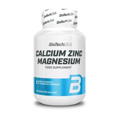 Кальций Цинк Магний BioTech Calcium Zinc Magnesium (100 tabs)